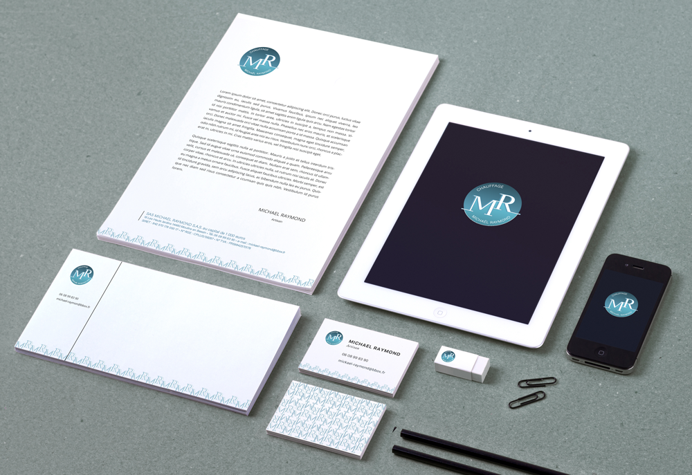 Logo, identité visuelle, charte graphique. Le chauffagiste devient crédible et donne confiance.