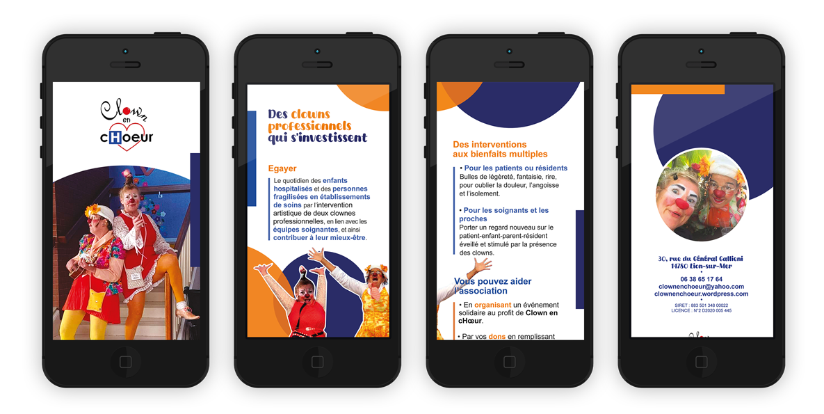 Graphiste print & web. Creation d'un dépliant 4 pages présentant l'association pour le grand public.