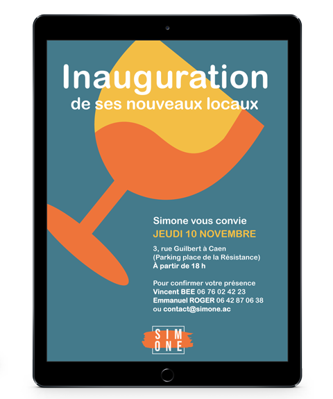 Flyer ou visuel pour newsletter d'invitation créé par Graphiste print et web.