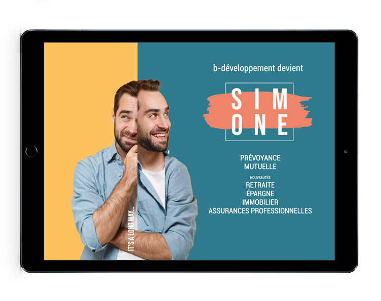 Visuel d'une newsletter pour avertir les clients du changement de société réalisée par Graphiste print et web.